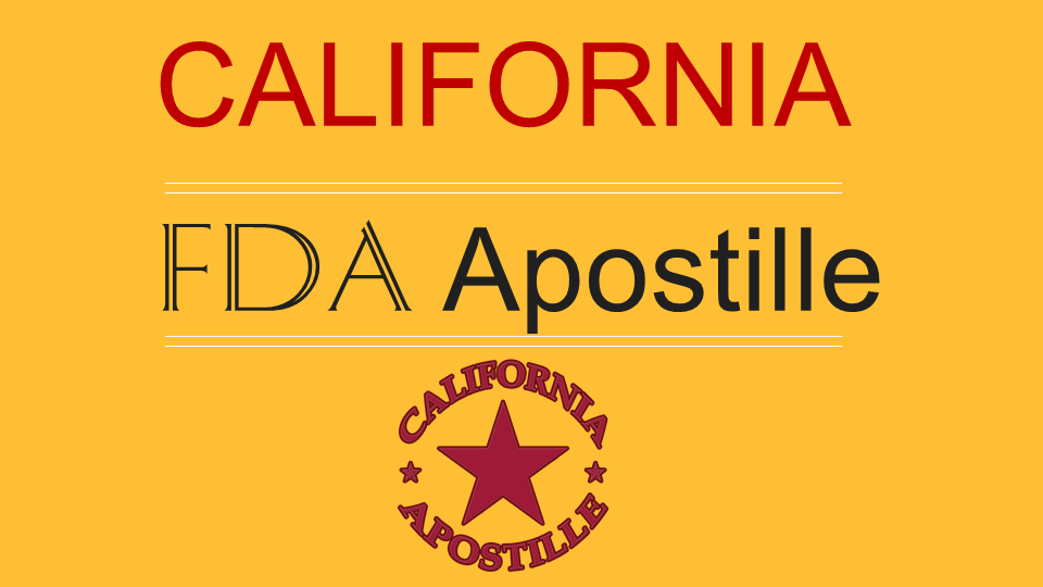California FDA Apostille