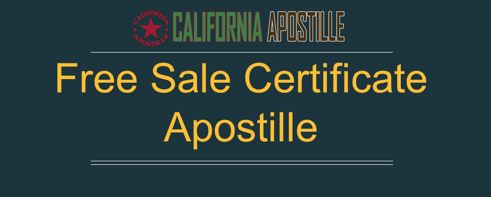 Free Sale Certificate Apostille