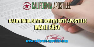 california birth certificate apostille