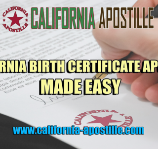 california birth certificate apostille