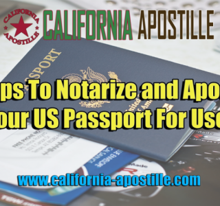 Apostille and Notarize Copy of your US Passport