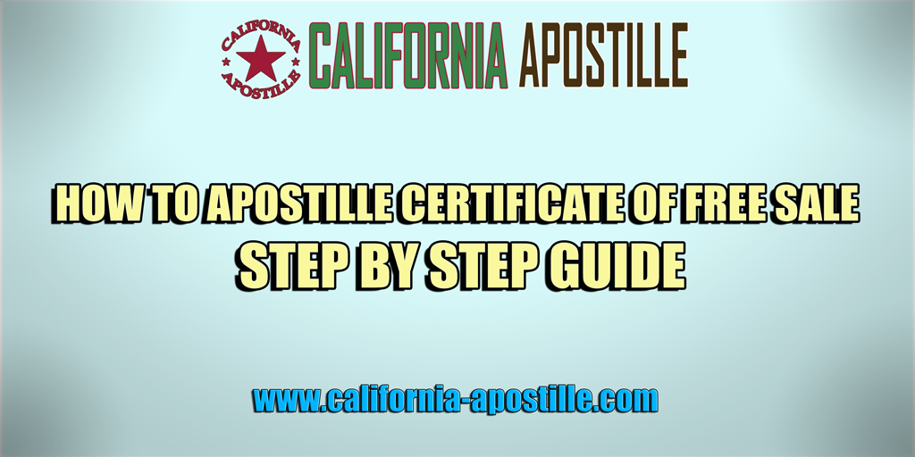 free sale certificate apostille