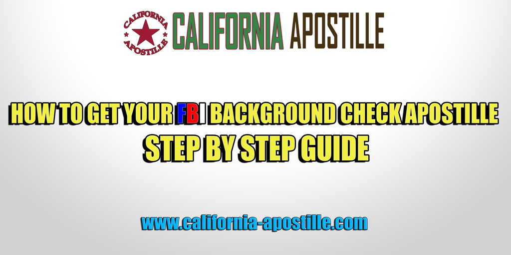how to get fbi background check apostille